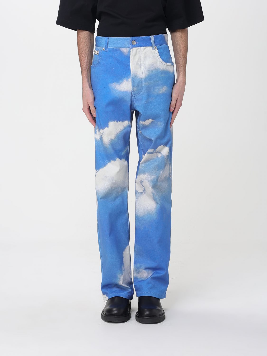 Jeans Men color Gnawed Blue