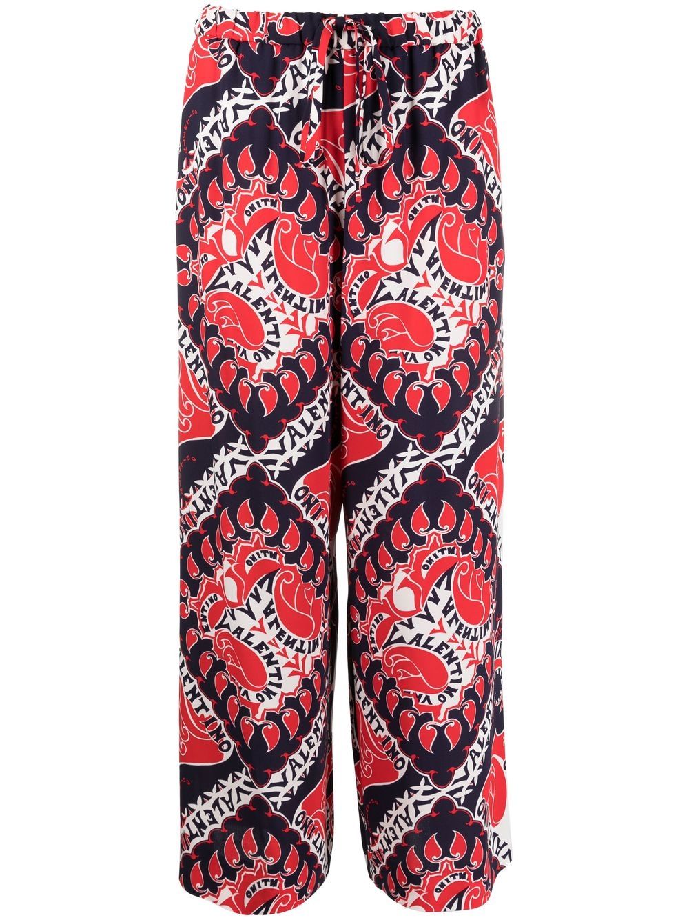 Archive Manifesto-print trousers - Red