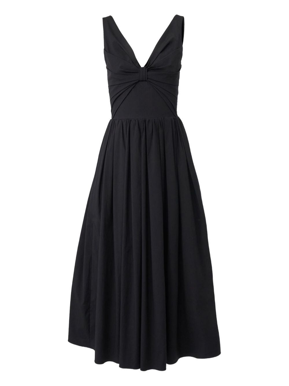 Gathered midi dress - Black