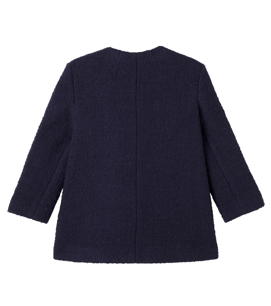 Wool-blend bouclé coat