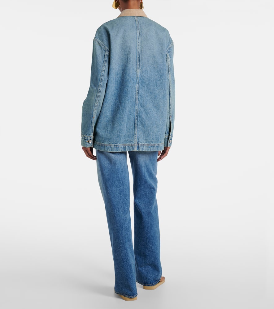 Hayden corduroy-trimmed denim jacket