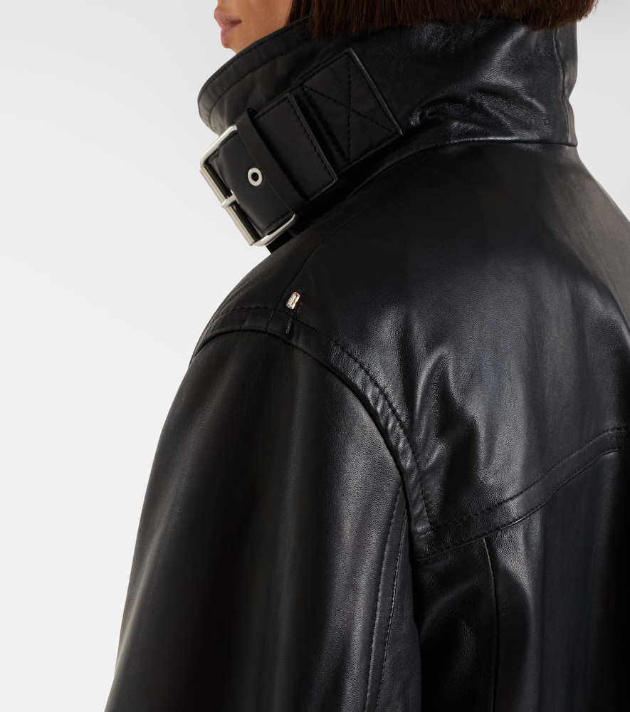 Oversized leather jacket