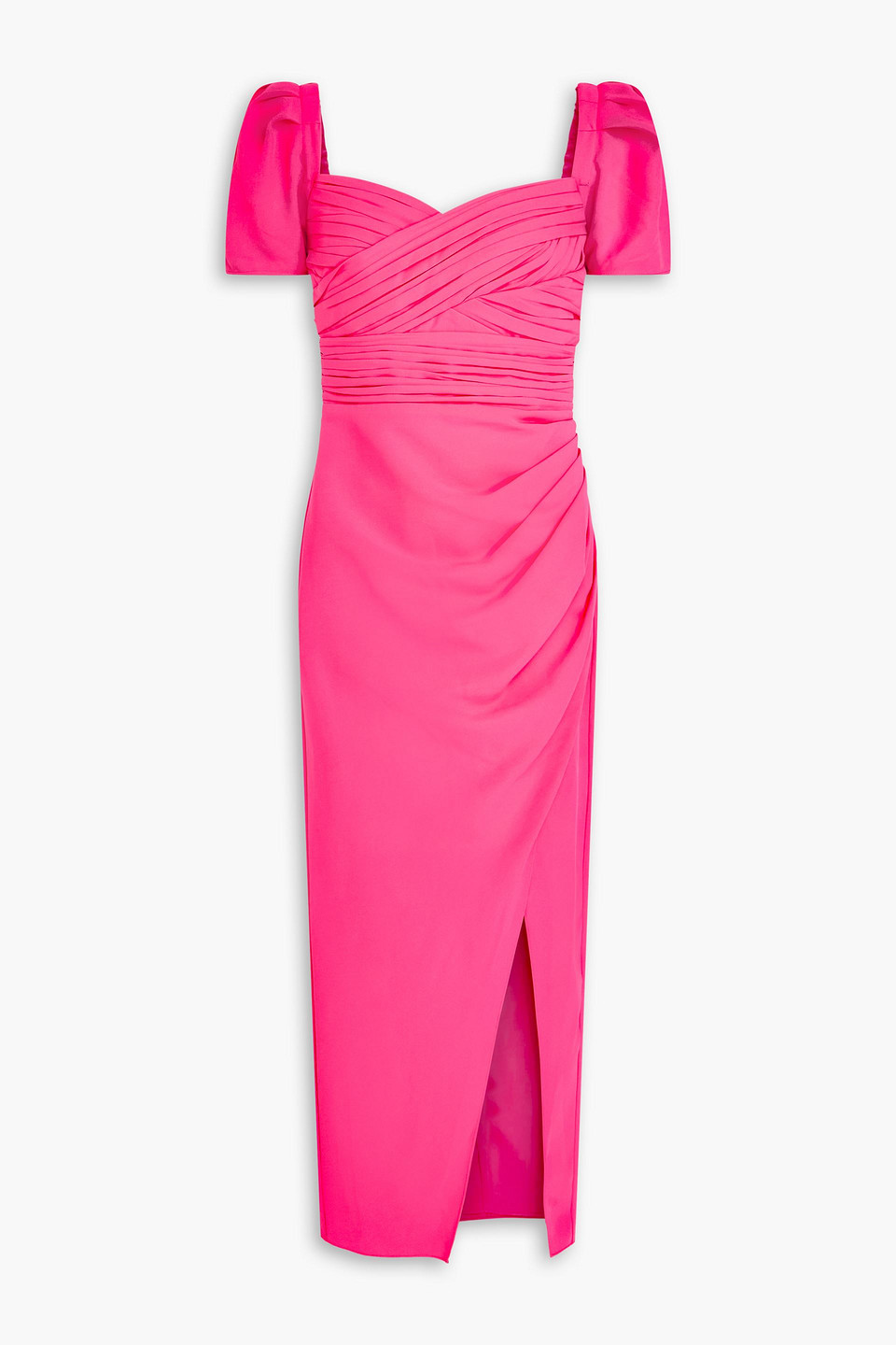 Draped crepe midi dress - Pink - UK 6