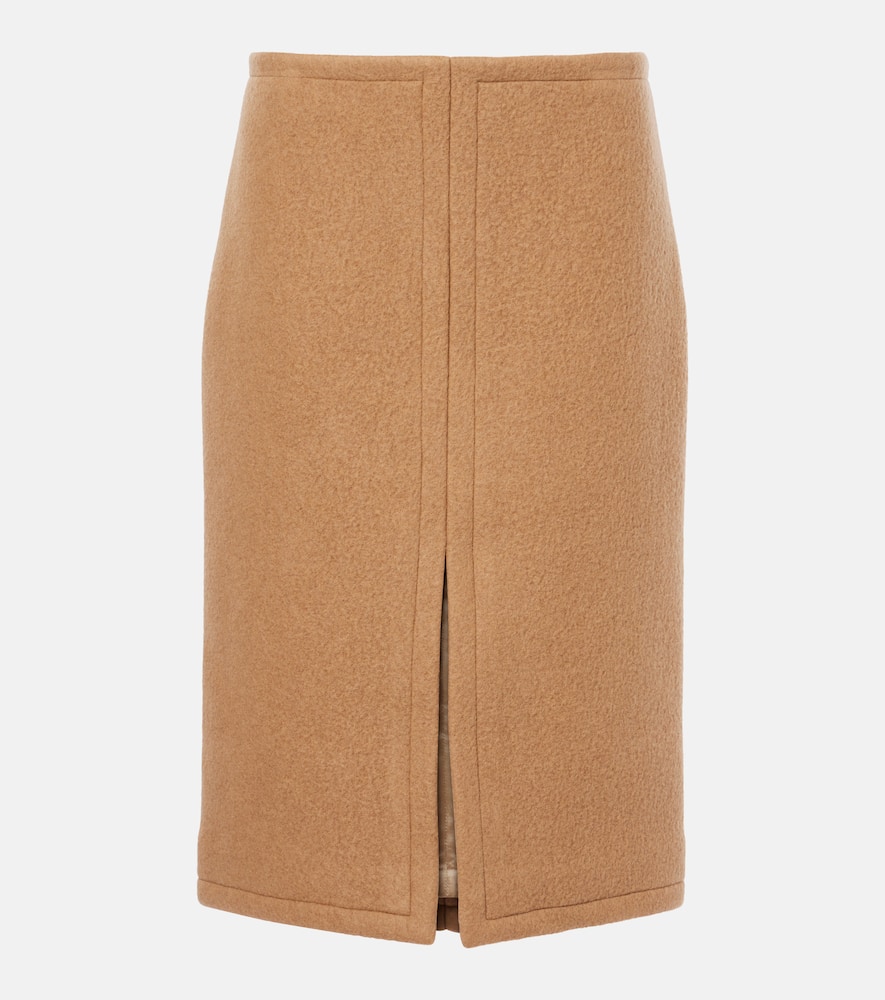 Wool midi skirt