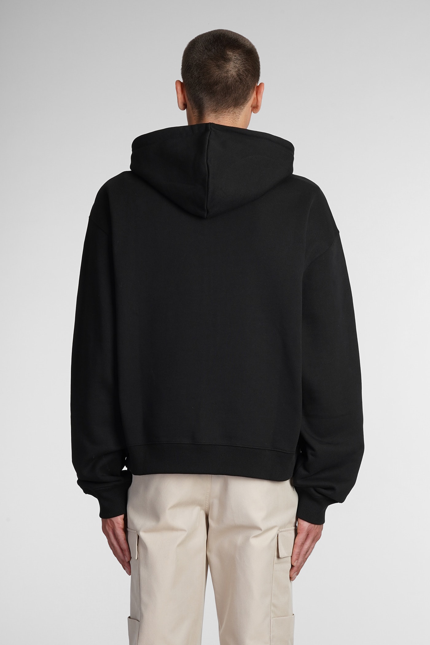 Logo-lettering hoodie - Black