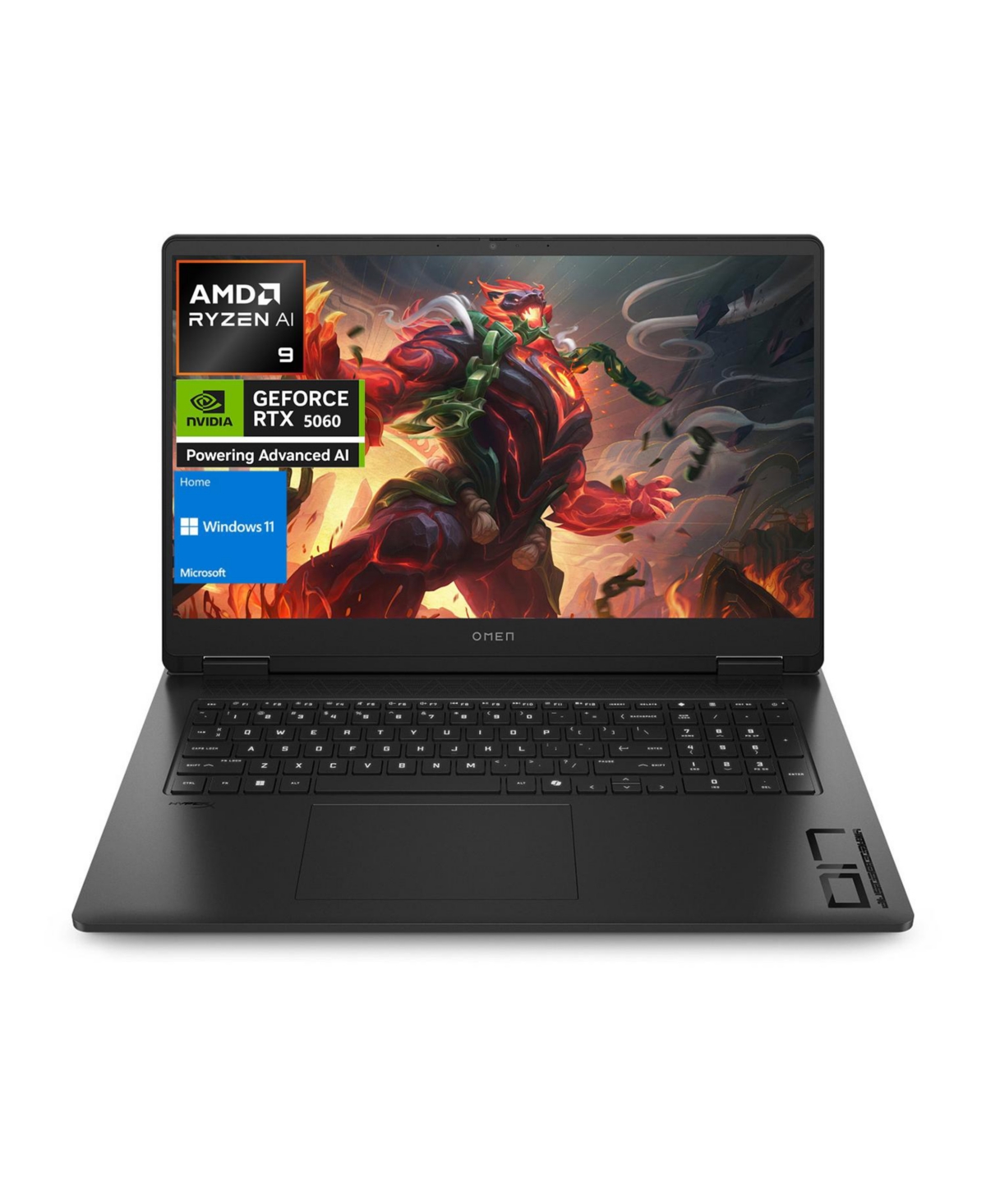 "Omen 17.3"" Traditional Laptop Amd Ryzen Ai 9 64GB Ram Nvidia GeForce Rtx 5060 4TB Ssd Storage Windows 11 Home Fhd+ 144Hz - Black"