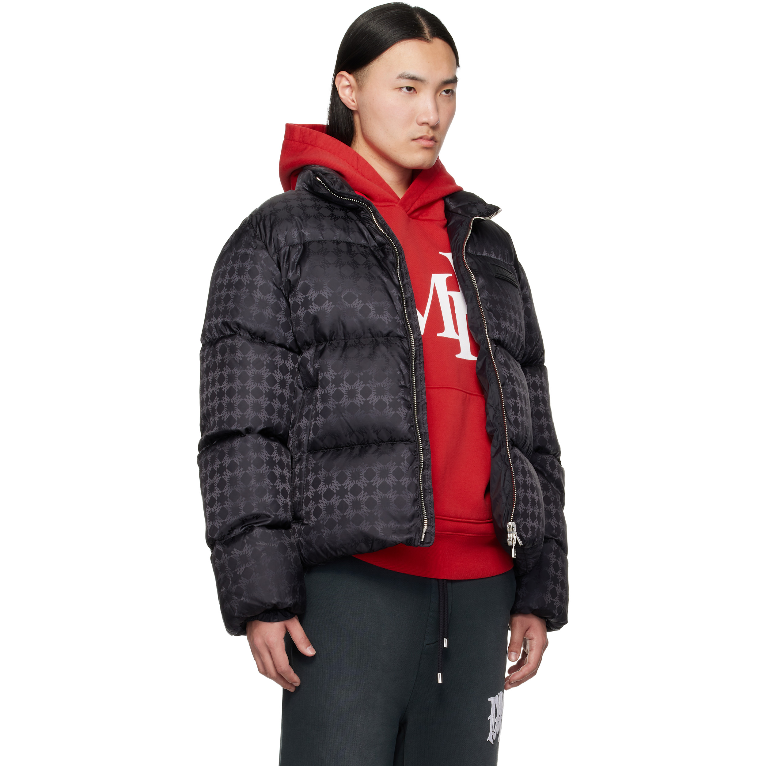 Black MA Quad Jacquard Down Jacket
