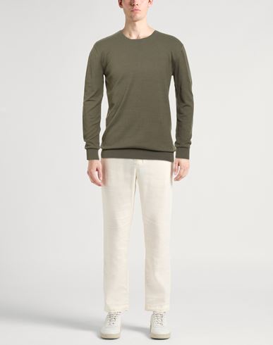 Man Sweater Military green Size M Organic cotton, Elastane