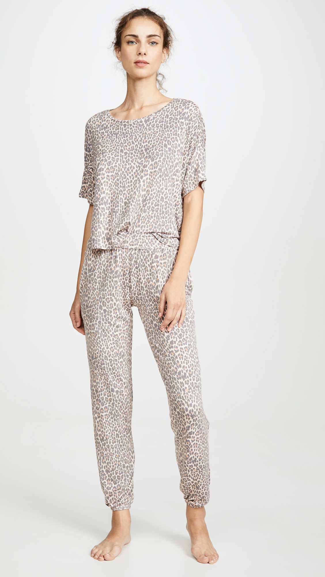 Sun Lover Lounge Pajama Set Leopard