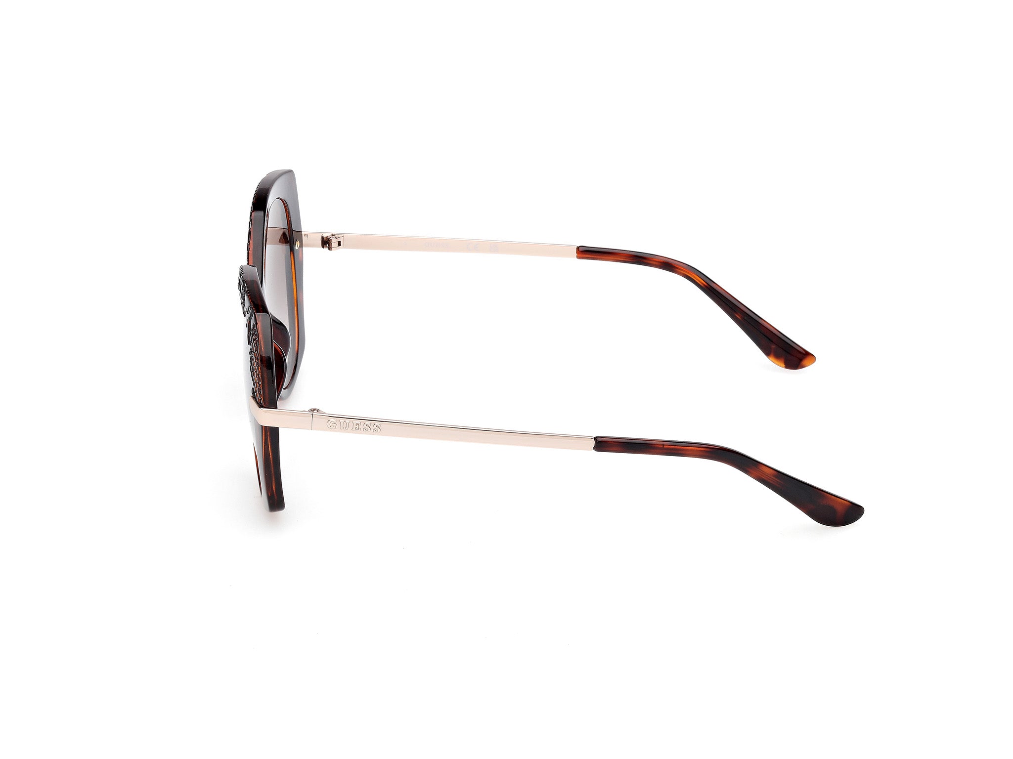 Guess Mujer Guess GU00215 52F Gafas de sol Inyectado la Habana Marrón Redonda Norma