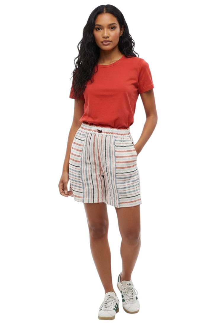 White Stripes Shorts