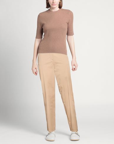 Woman Pants Sand Size 10 Cotton, Polyamide, Elastane