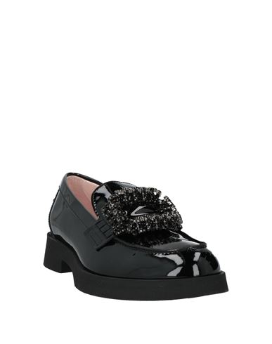 Woman Loafers Black Size 6 Leather