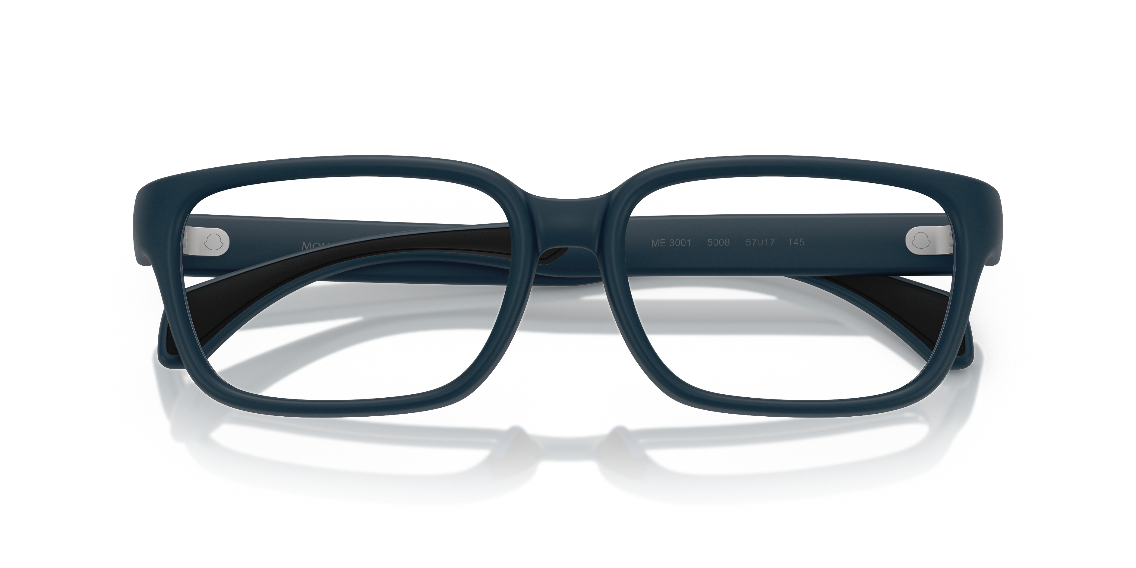 Moncler Unisex Moncler ME3001 5008 Monturas ópticas Inyectado Azul Transparente Cuadrada Norma
