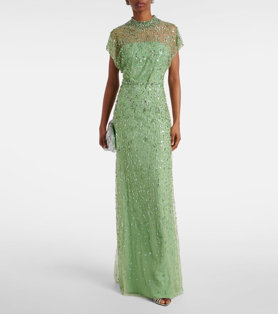 Crystal Drop embellished gown