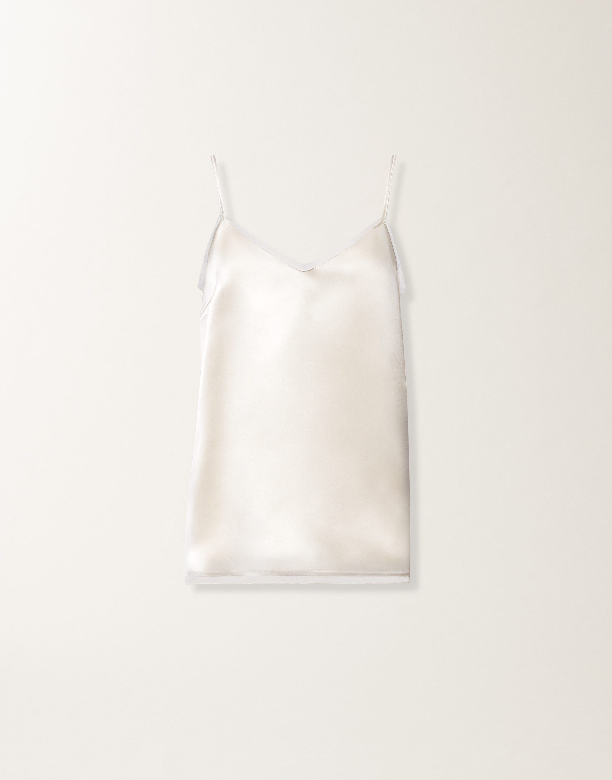 Satin lingerie top, butter