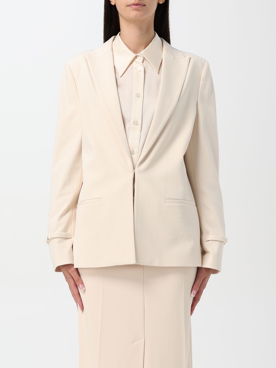 Strap-detail blazer - Black