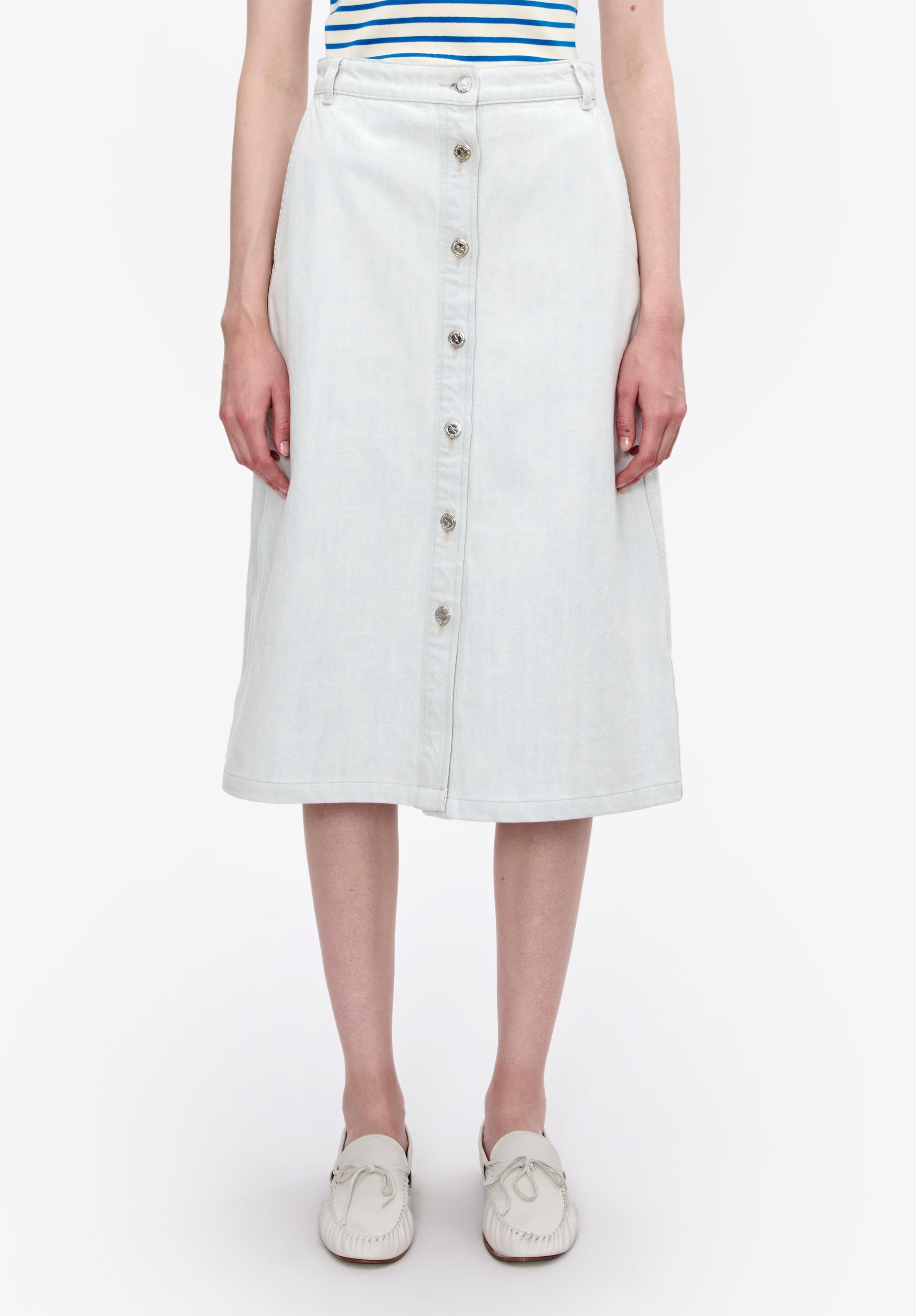 A. P.C. Maxine Skirt 34 Iat - Sky Blue