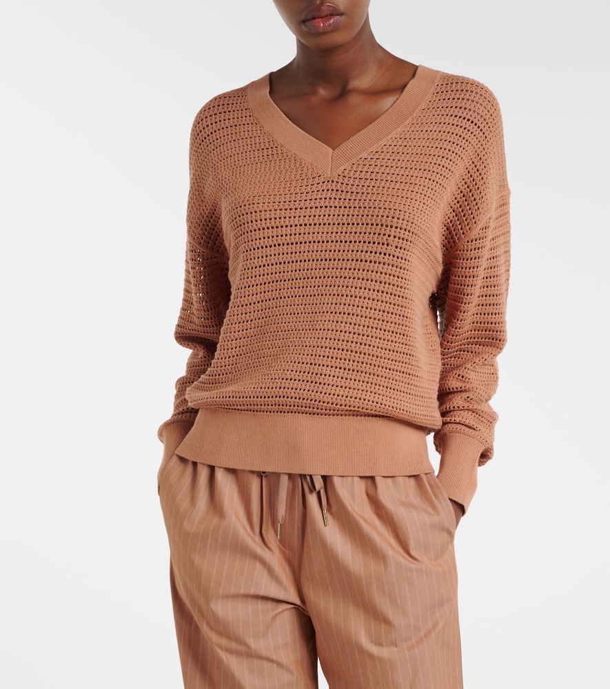 Gaia open-knit cotton sweater
