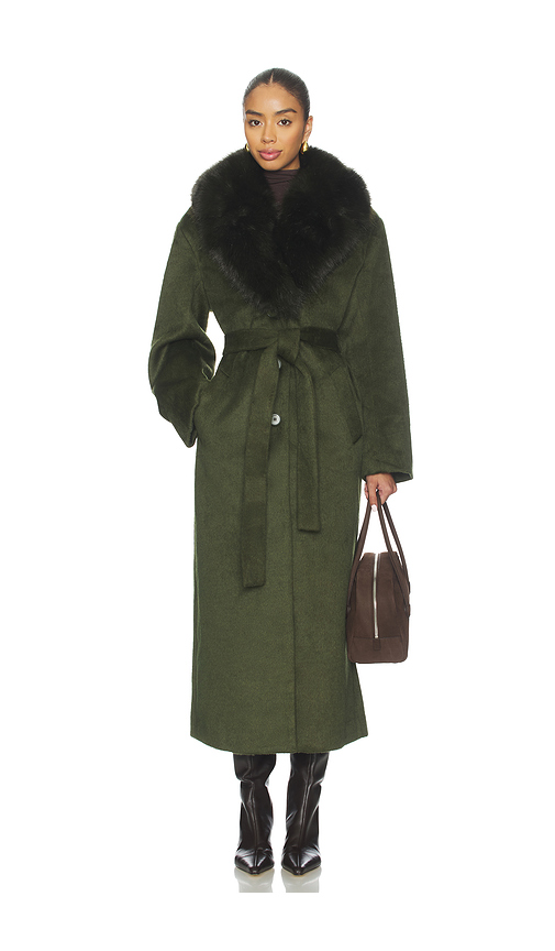 LAMARQUE x REVOLVE Tillie L Coat in Olive. XS. Also in L