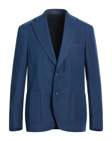 Officine Générale Man Blazer Blue Size 40 Linen
