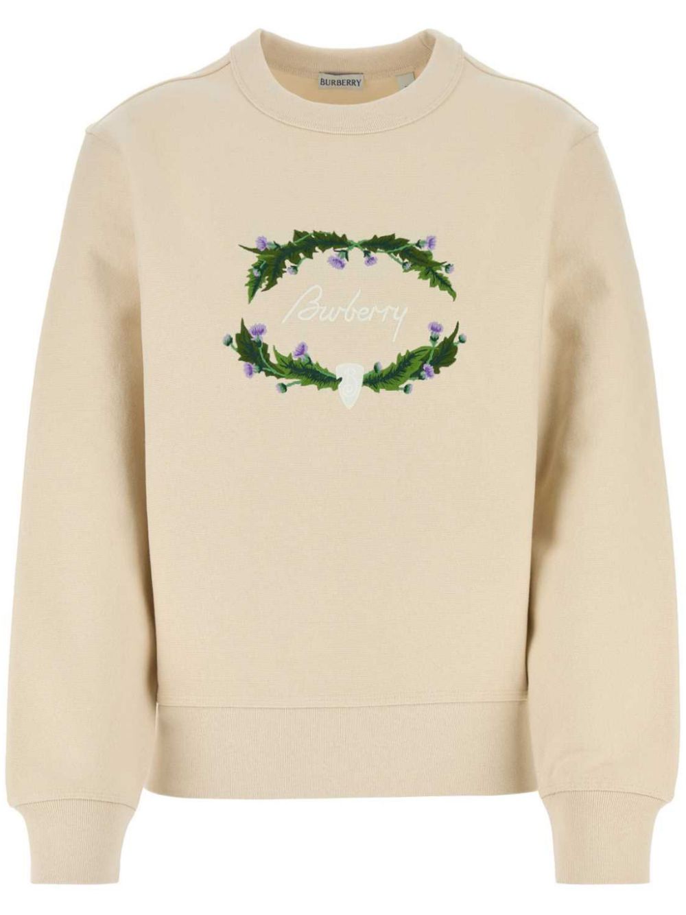 Sand cotton blend sweatshirt - Neutrals