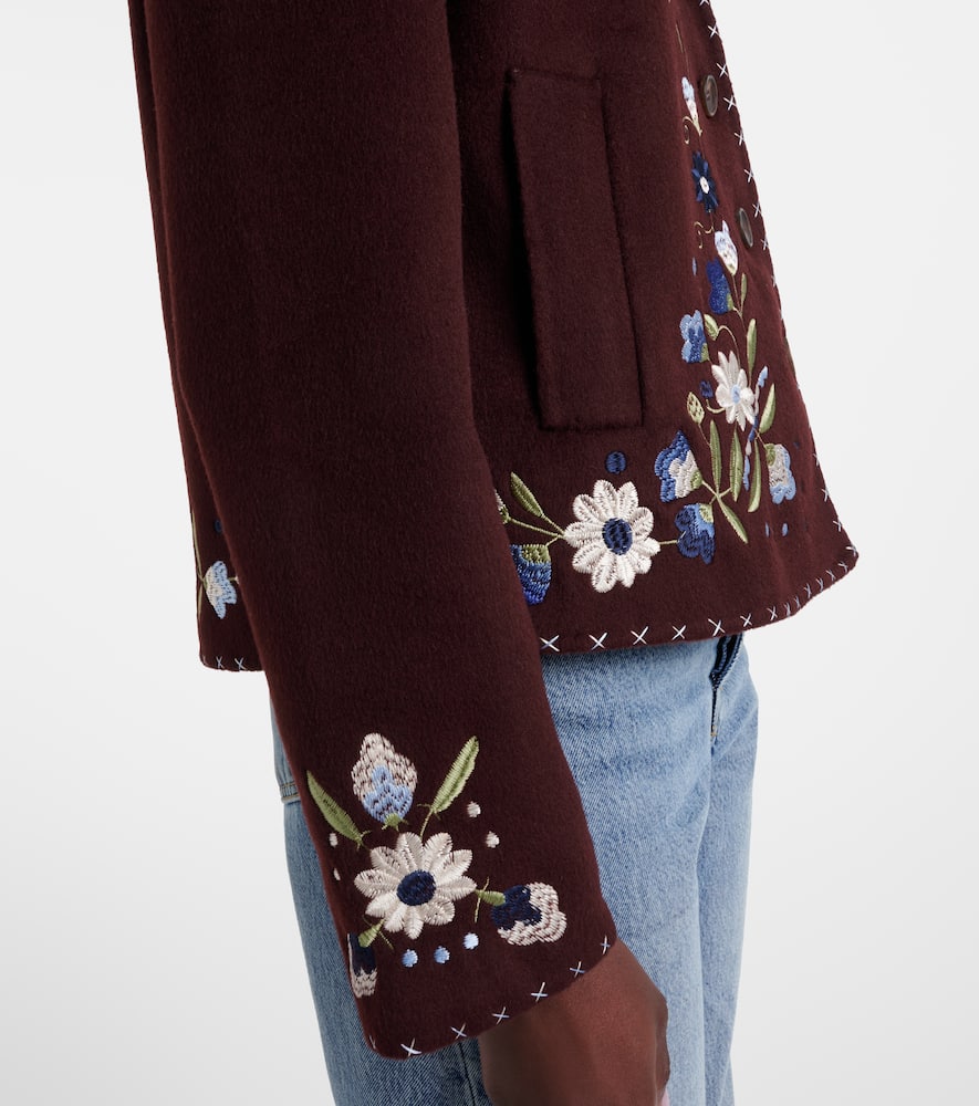 Jude embroidered wool-blend jacket