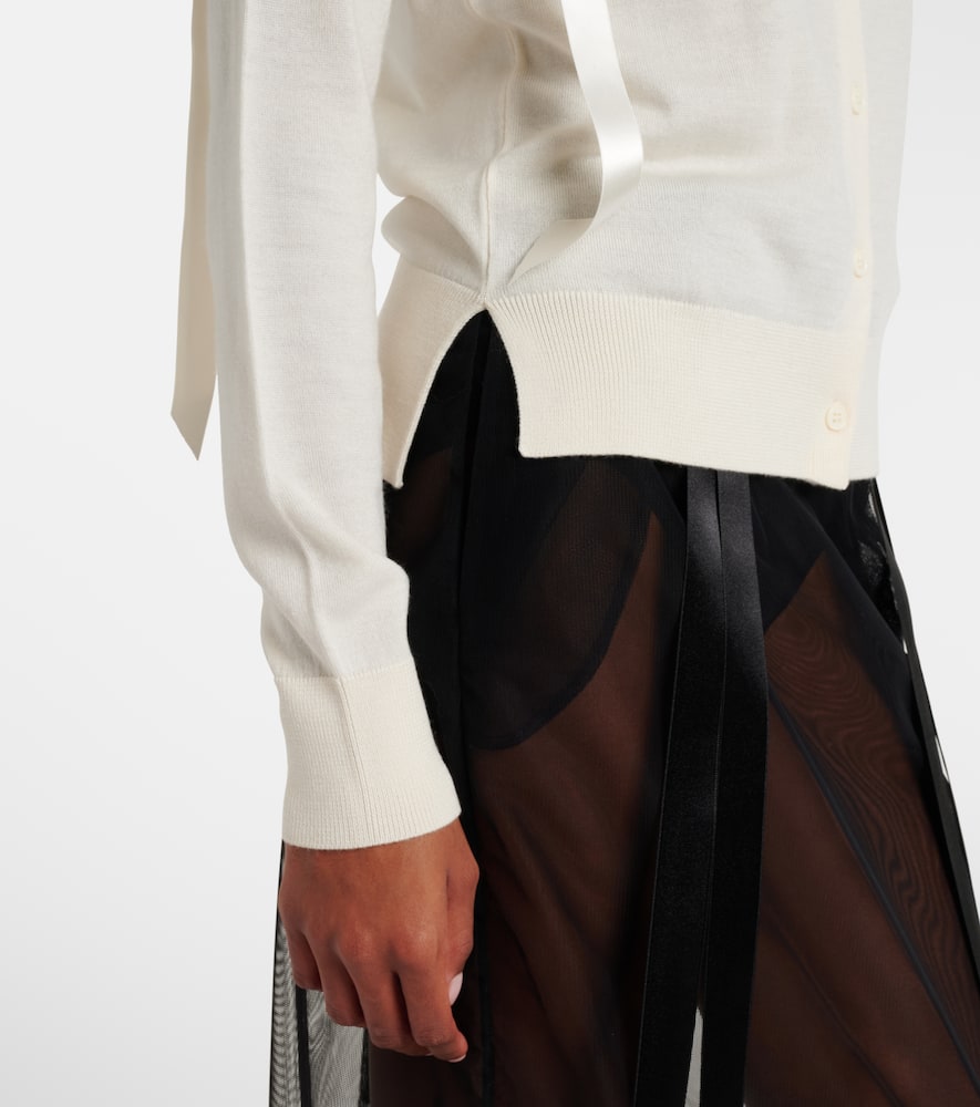 Wool and silk cardigan
