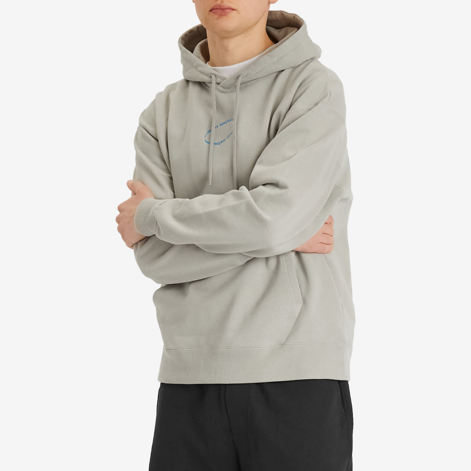 Uniform Experiment Men's Loop Logo Hoodie in Light Gray