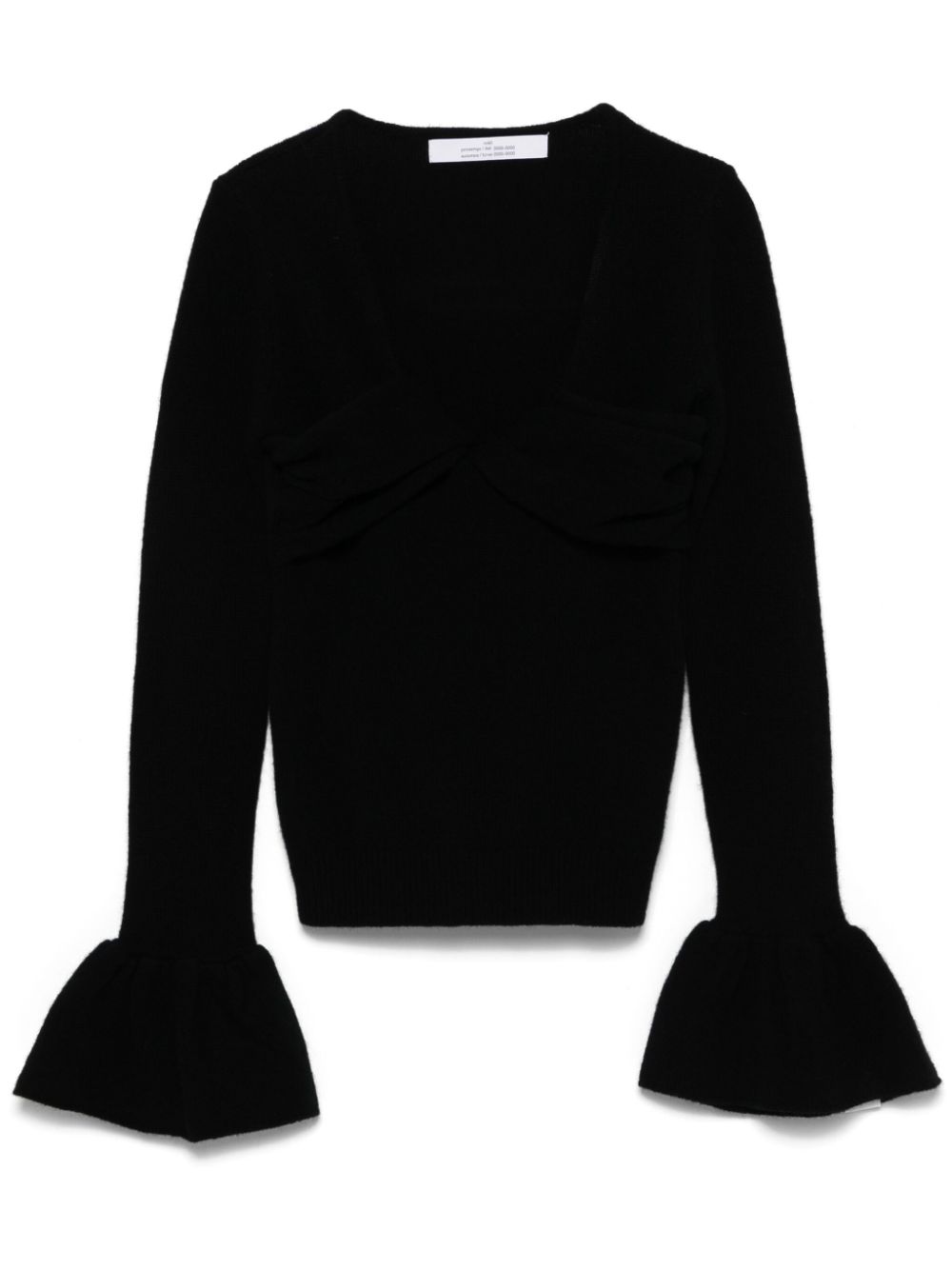 Cross-knitted sweater - Black