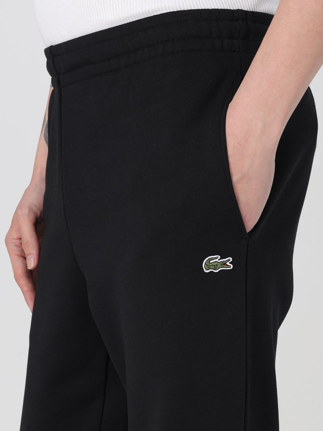 Pants LACOSTE Men color Black