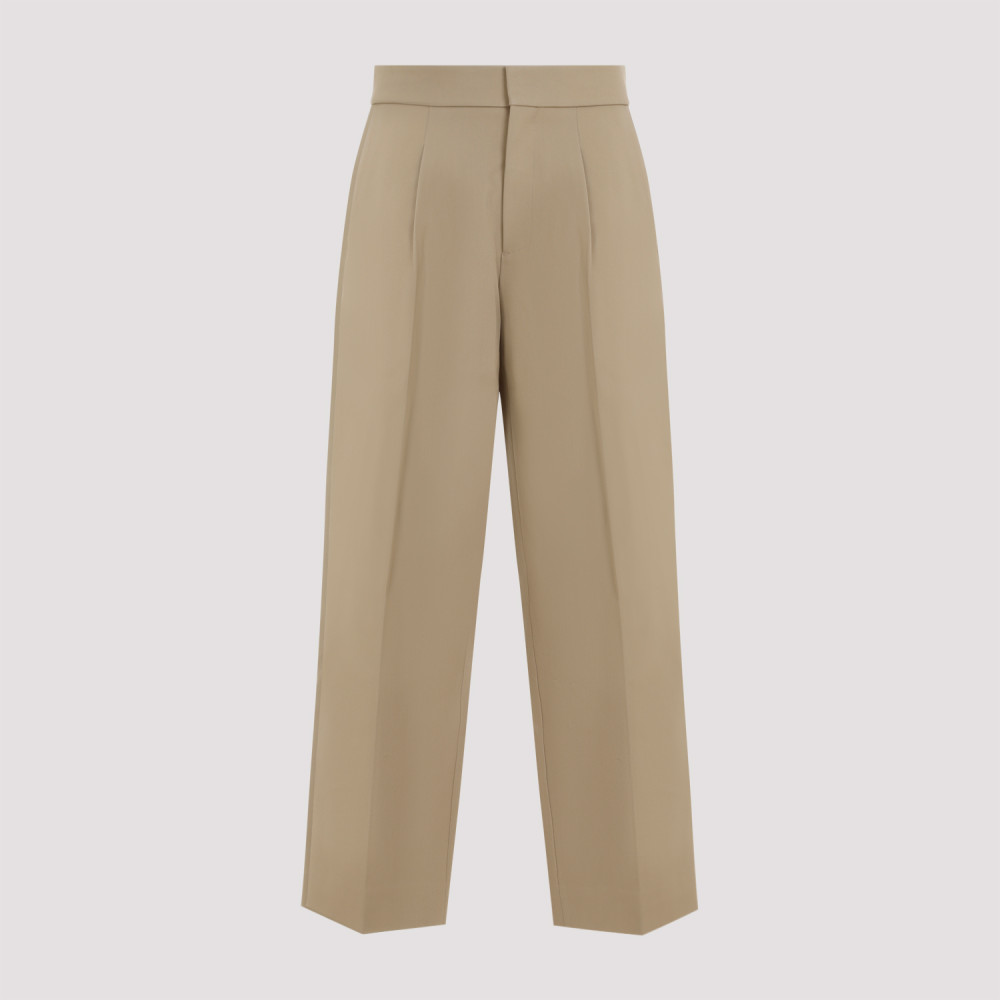 Beige Wool Trousers