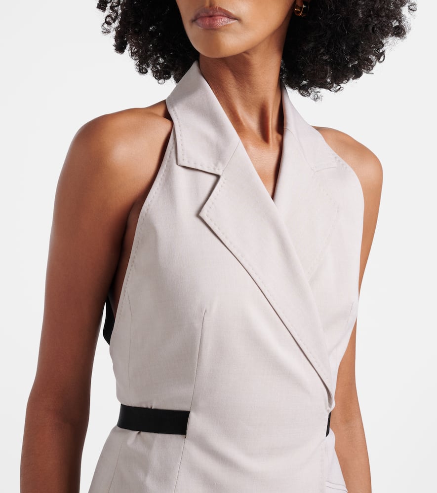 Scime cotton and wool canvas midi dress