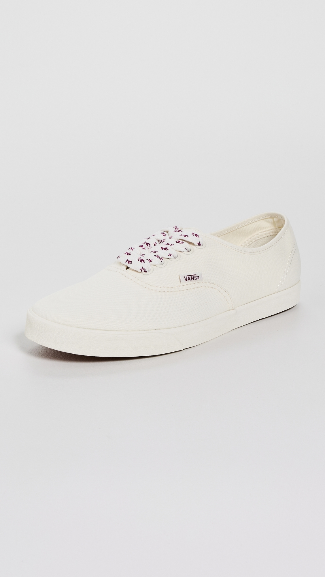 Vans Authentic Lowpro Sneakers Floral Laces Egret W