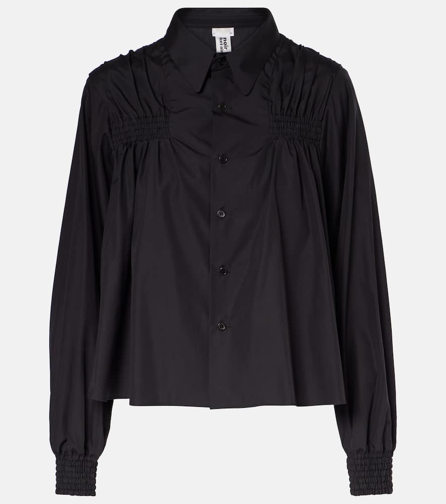 Shirred cotton shirt