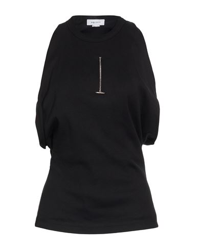 Woman Top Black Size 2 Cotton, Elastane