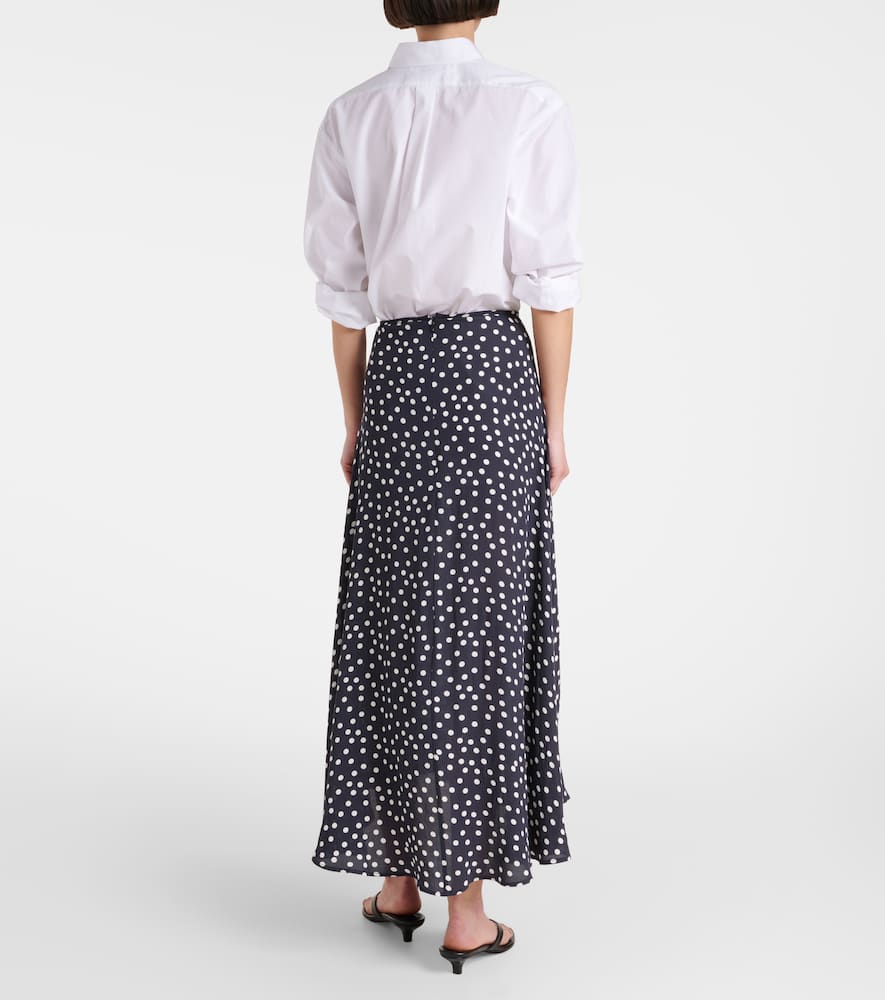 Areza polka-dot midi skirt