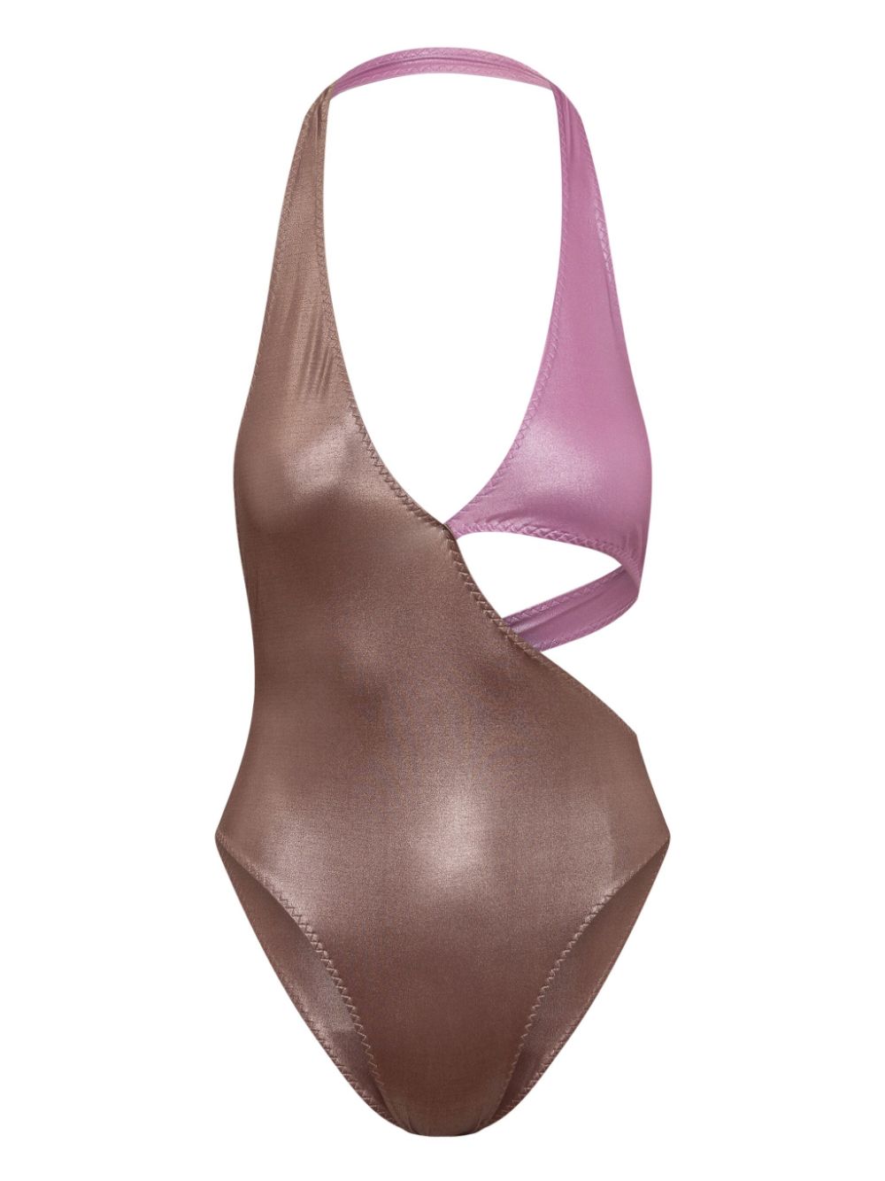 Two-tone swimsuit - Purple