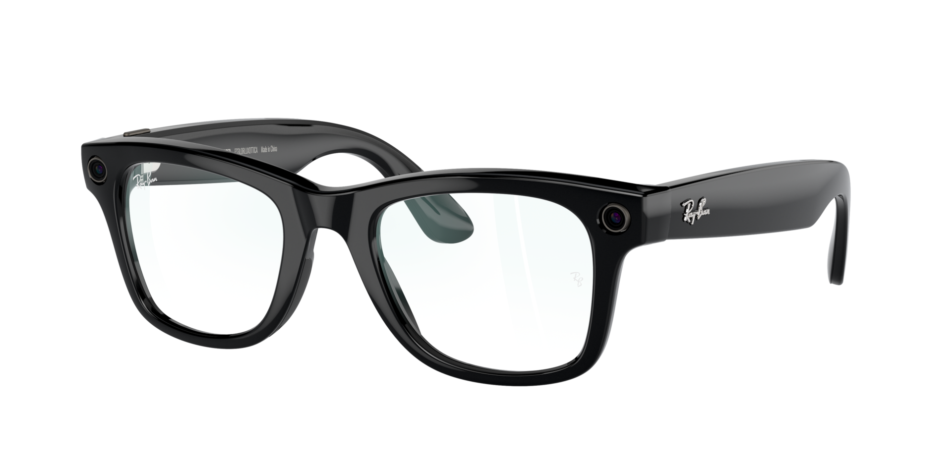 Ray-Ban Unisex Ray-Ban Meta Gen 1 Wayfarer - Frame color: Black, Lens color: Clear