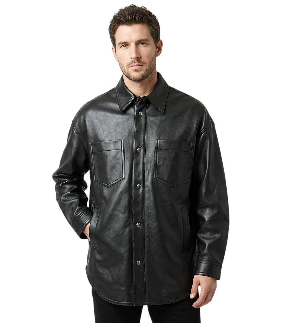 Black Solid Overshirt