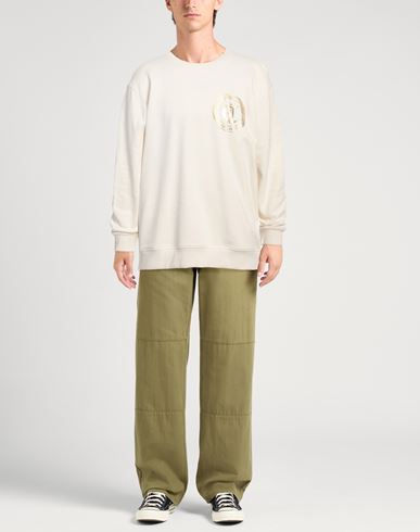 Just Cavalli Man Sweatshirt Ivory Size XS Cotton, Elastane