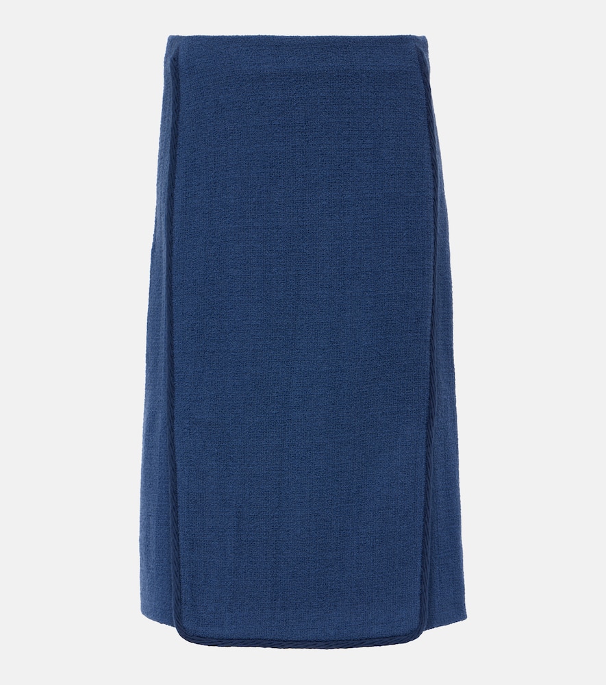 Wool-blend pencil skirt