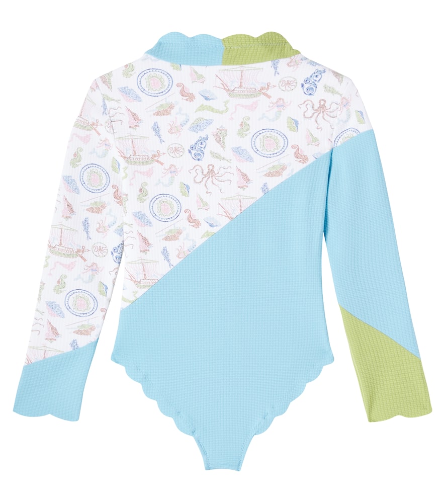 Bumby Northsea Rashguard scalloped swimsuit
