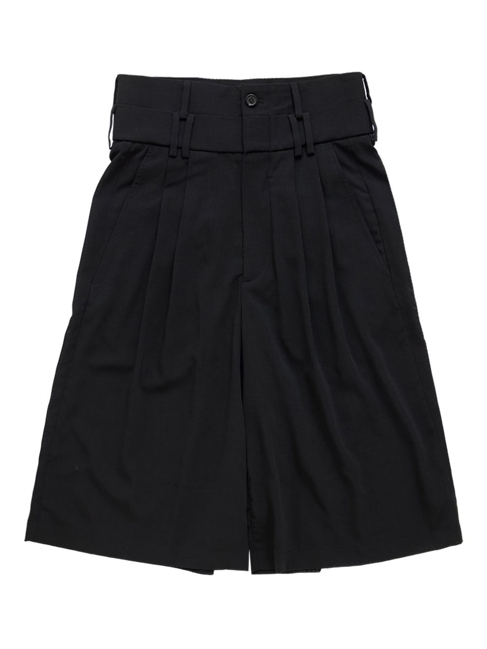 Namacheko | pleated double-waistband shorts - Black | Realry
