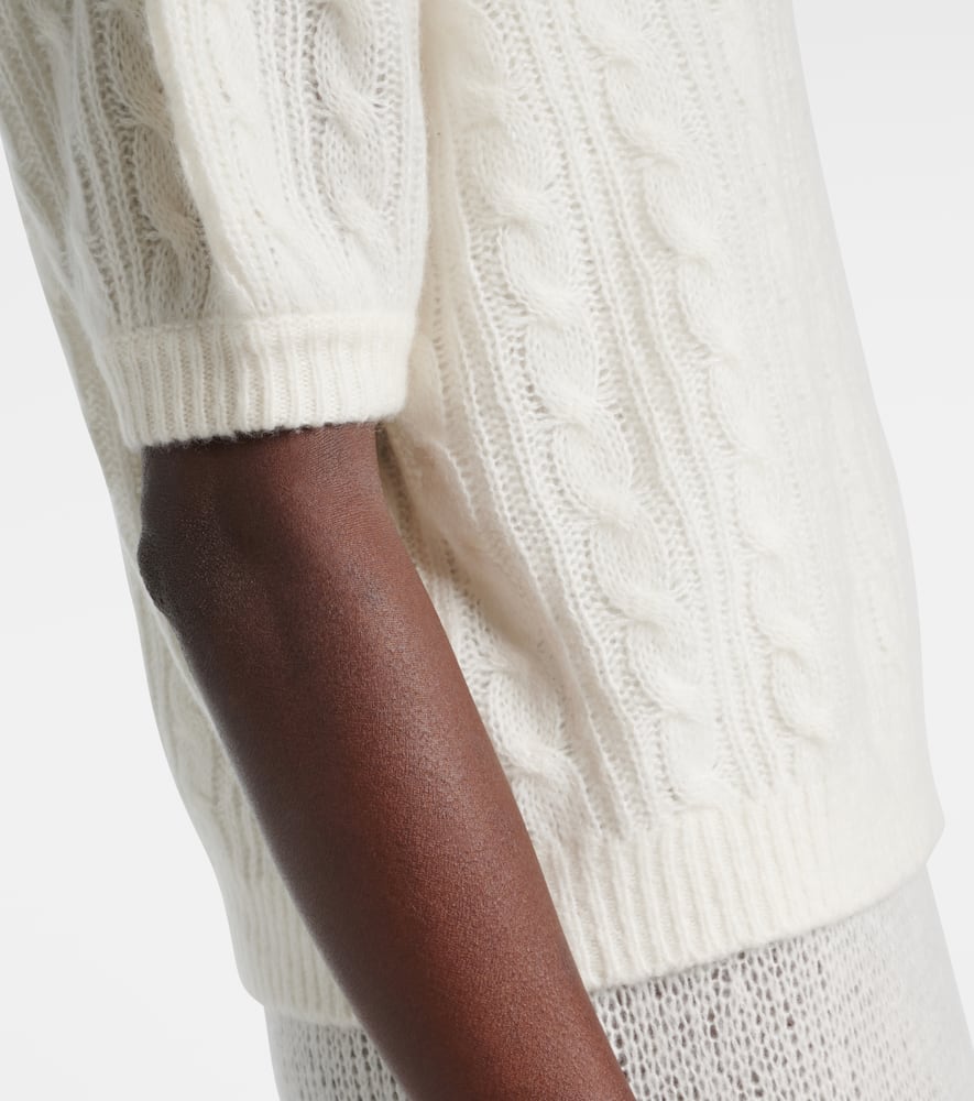 Kenzie cable-knit cashmere and silk sweater