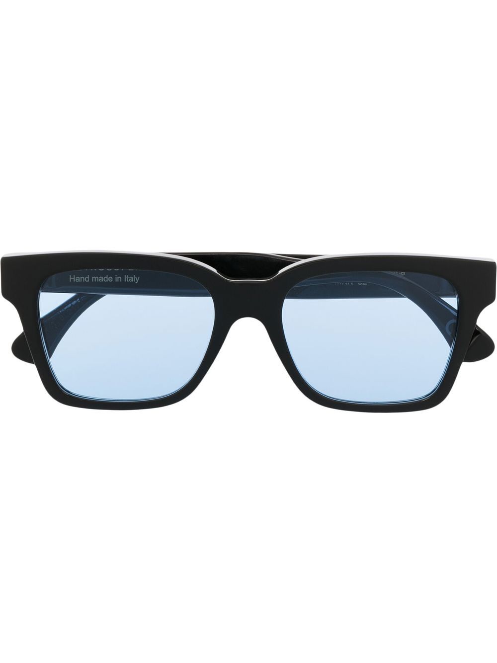 Square-frame logo sunglasses - Black