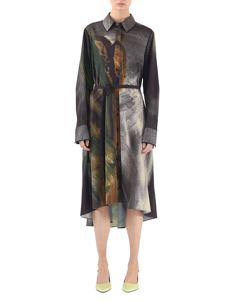 Belted shirt dress - Black