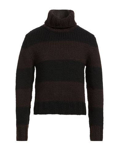Man Turtleneck Dark brown Size S Virgin Wool, Acrylic, Cashmere, Alpaca wool