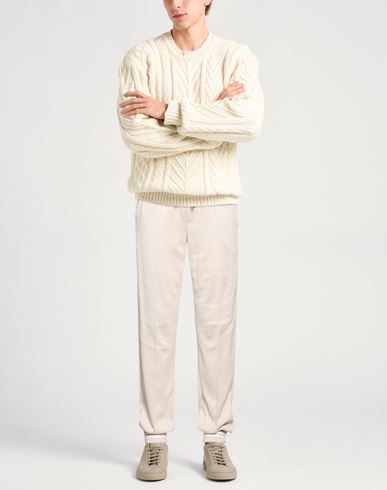 Man Pants Ivory Size XXL Cotton, Polyamide
