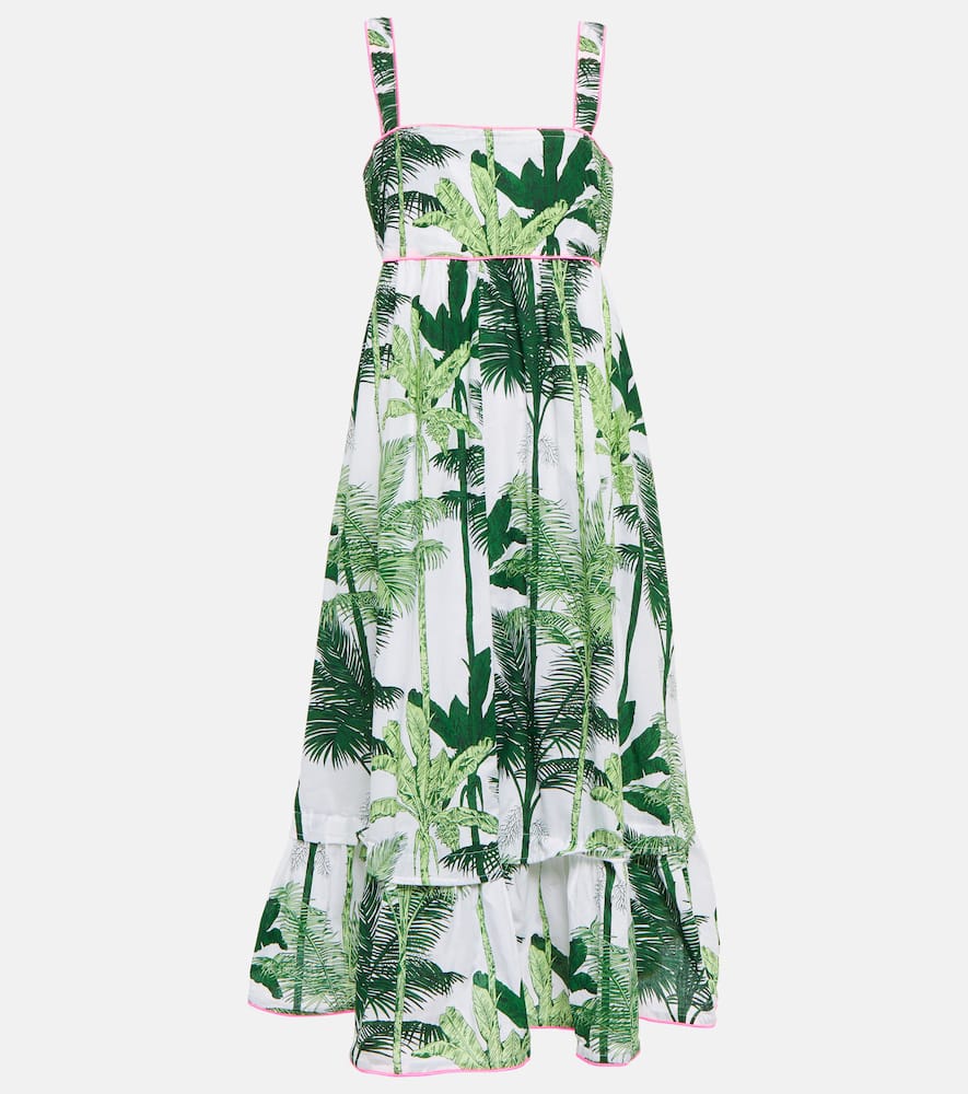 Juliet Dunn Printed cotton midi dress
